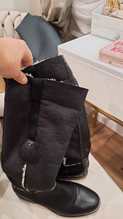 Kozaki skóra Tommy Hilfiger