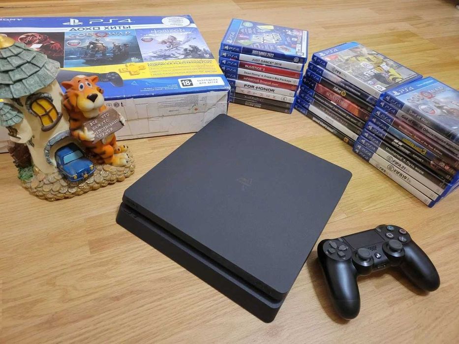 Приставка Sony Playstation 4 Slim 500GB/9 Игр +Онлайн