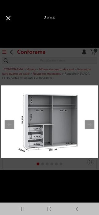 Closet Branco 200x200x61