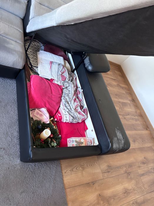 Szary duży narożnik