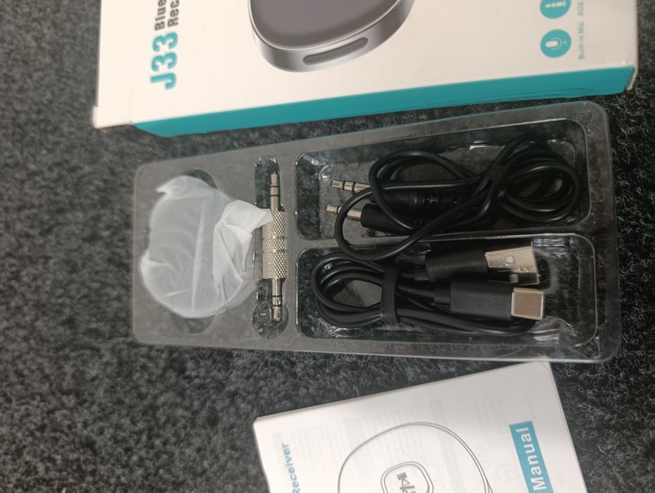 Odbiornik Bluetooth J33 – AUX Jack | Zestaw Głośnomówiący | NOWY