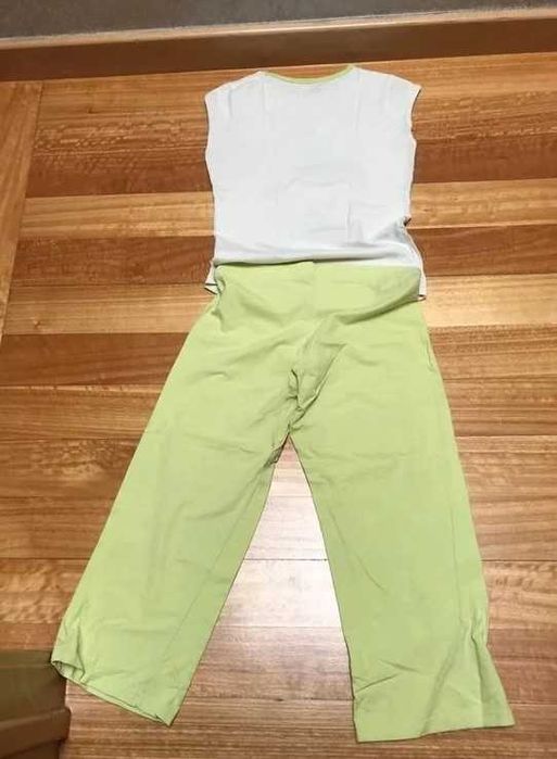 Oysho pijama branco e verde