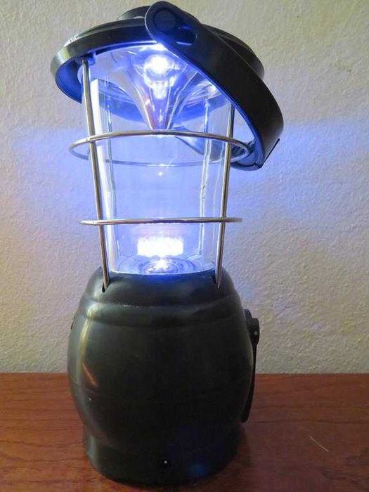 Lanterna 12 LED funciona com dínamo/carregador 3 níveis luz ROCKTRAIL