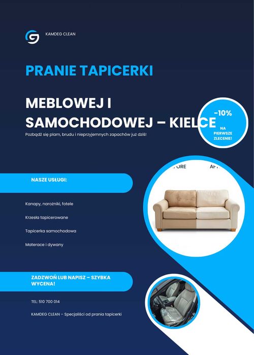Pranie Tapicerki Meblowej *Kanapy*Dywany*Materace*Krzesła