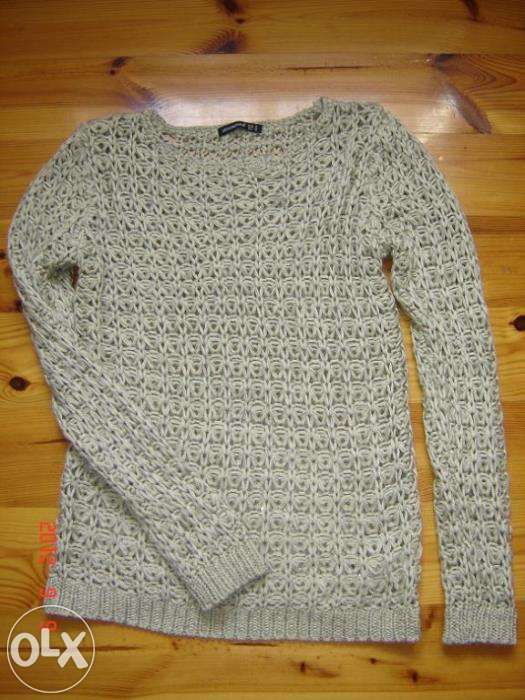 ATMOPSHERE sweter ażurowy rybaka 40 L oliwkowy
