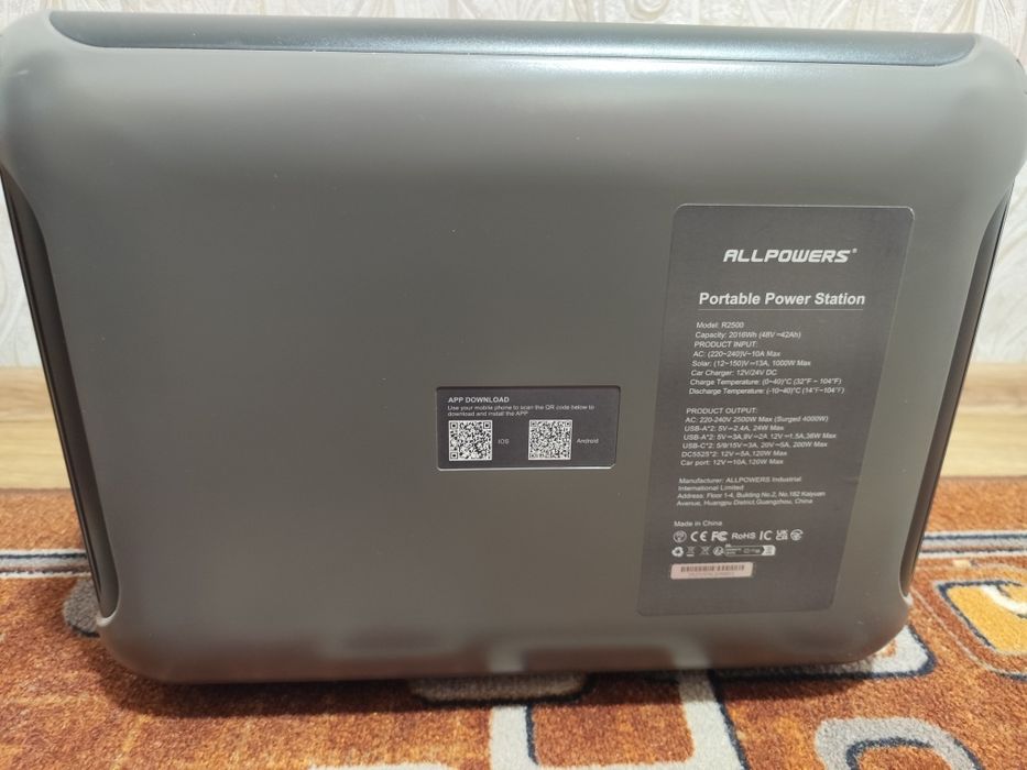 Зарядна портативна станція ALLPOWERS R2500 (2500Вт 2016Вт·год)