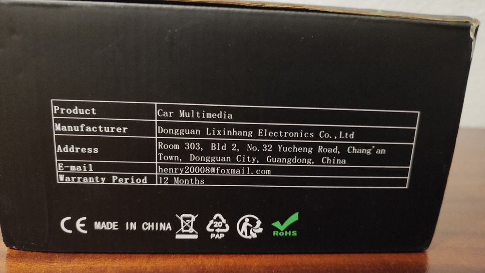 Rádio Android 9" – 1GB RAM / 16GB ROM – Novo, Nunca Usado