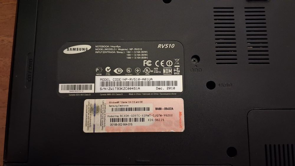 Ноутбук Samsung RV 510