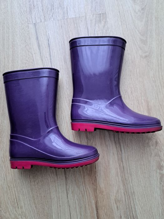 Auchan In Extenso kalosze dziewczęce fioletowe różowe rozmiar 28 cm