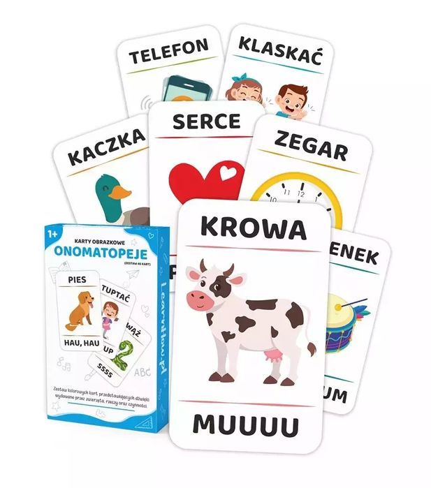 Karty Obrazkowe - Onomatopeje 45 Kart. Learnhow