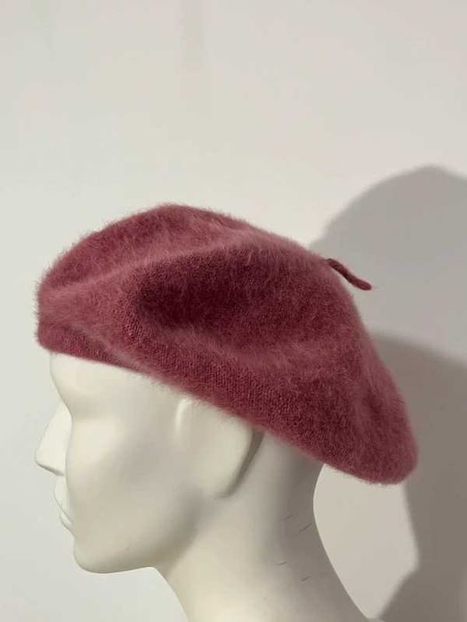 Kangol Angora/Wełna Różowy Beret
