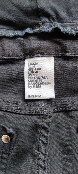 Spodnie ciążowe &Demin rozmiar 40 czarne