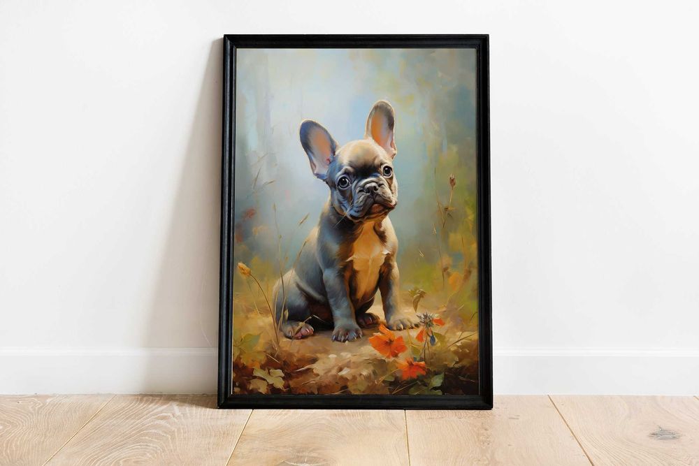 Buldog Francuski Vintage PLAKAT A3 - trzeci plakat GRATIS
