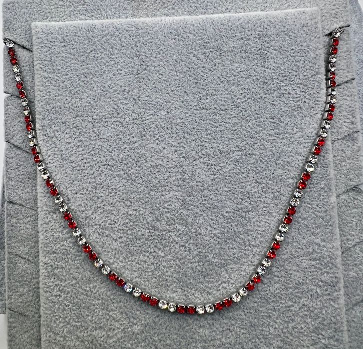 Colar Riviera 3mm em Aço Inoxidável – Banho Ouro 18k