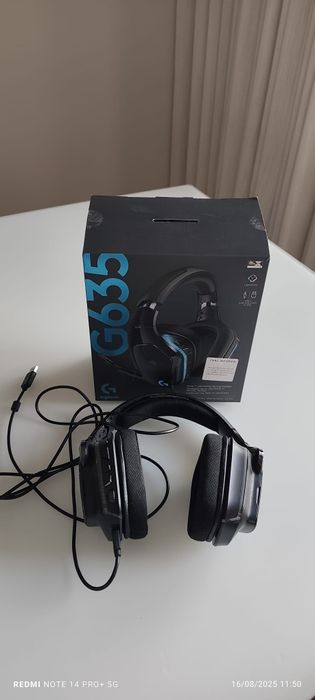 Logitech G G635 Conjunto de auscultadores e microfone acoplado Preto,