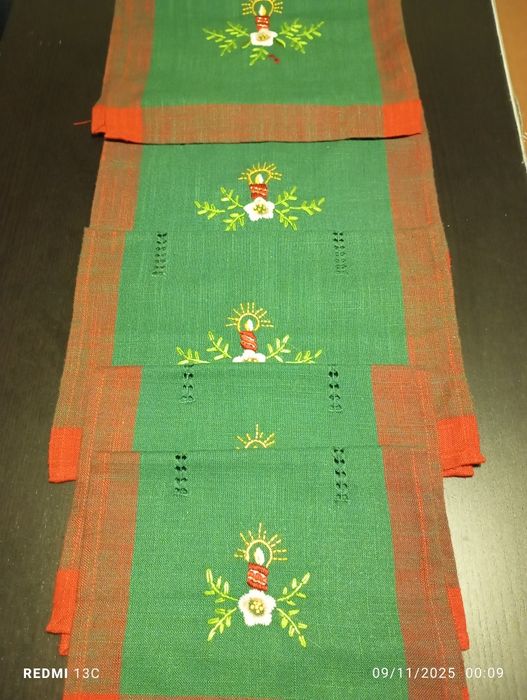 Panos de natal bordados