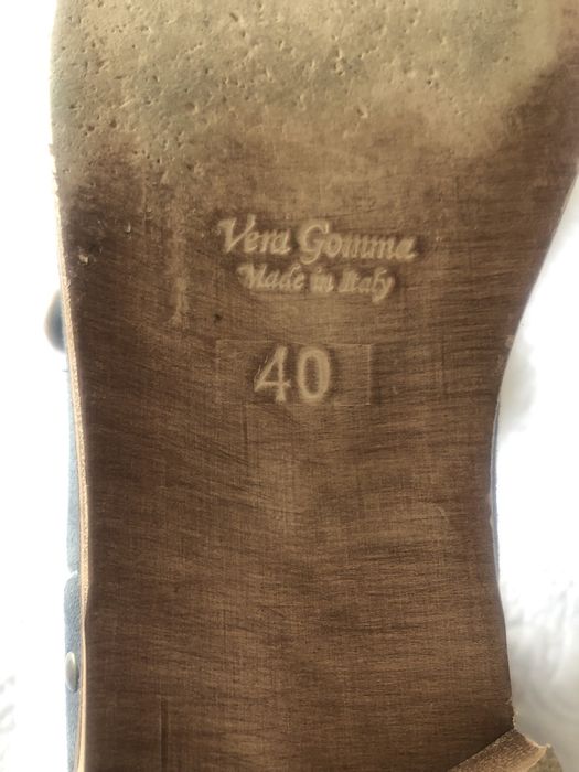 Botki niebieskie z ćwiekami