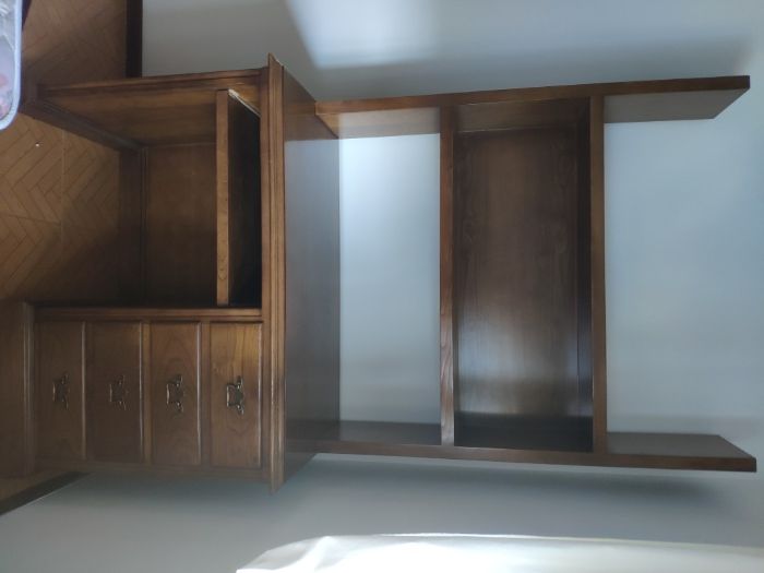 Secretária + prateleiras madeira maciça