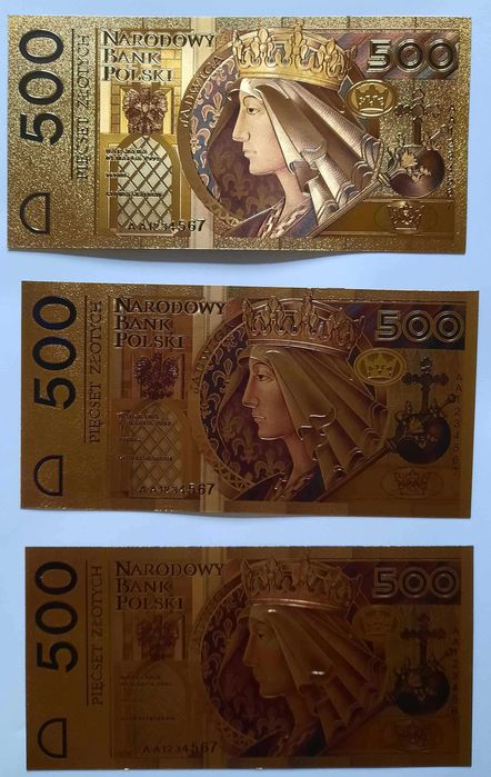 Banknot Kolekcjonerski 500 zł. Królowa Jadwiga