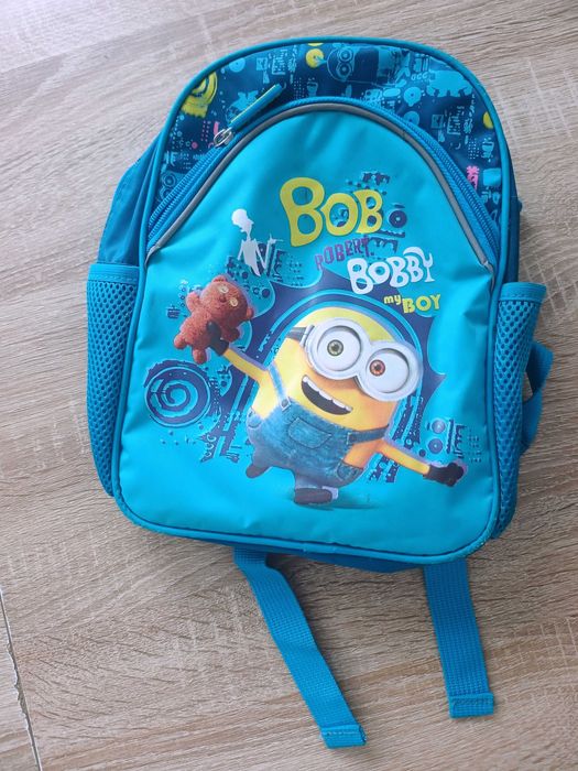 Plecak szkolny lub przedszkolny wycieczkowy Minionki niebieski Bob