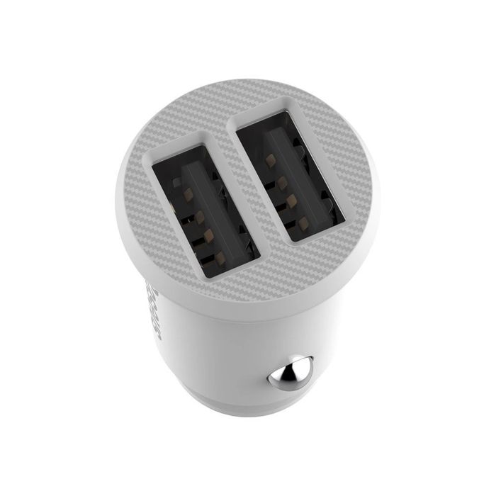 Mini ładowarka Baseus Grain Car Charger CCALL-ML02 samochodowa 2x USB-A 3.1A - biała