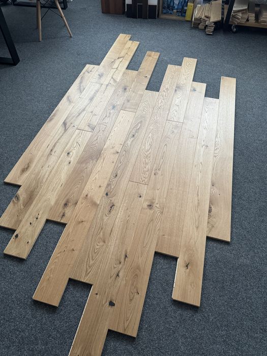 Podłoga Drewniana Dąb Rustic, 13x140x1800mm, 4faza, Olej UV x2