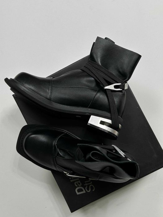 Черевики козаки чорні авангард черные казаки Indie sleaze Hedi Slimane