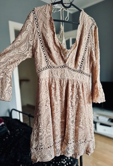 Love Triangle sukienka ażurowa koronka boho