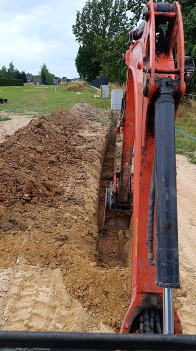 Usługi minikoparką, wykopy, przyłącza