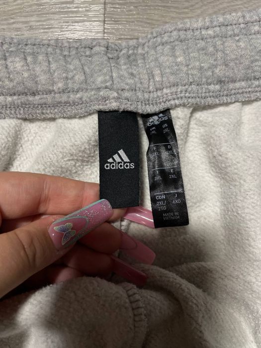 Чоловічі спортивні джогери Adidas на лампасах сірі спортивки