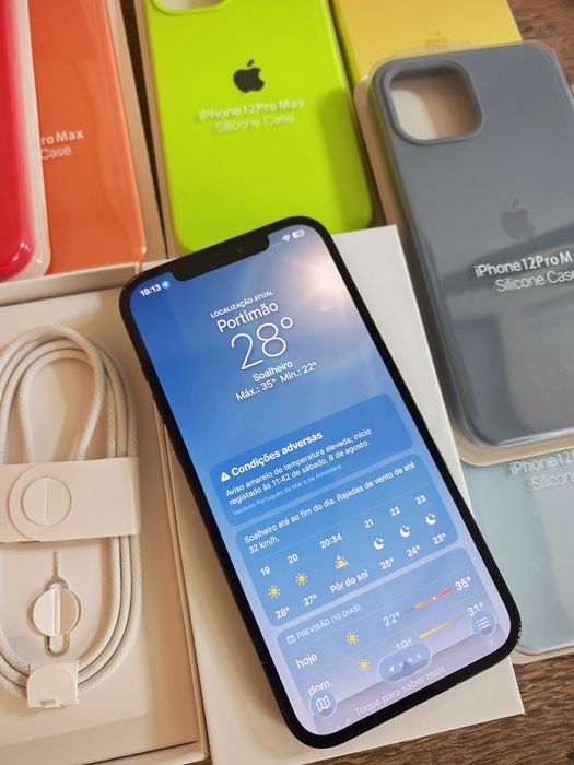 iPhone 12 Pro Max  6.7" 128GB Azul Em Bom estado Aceito Retomas