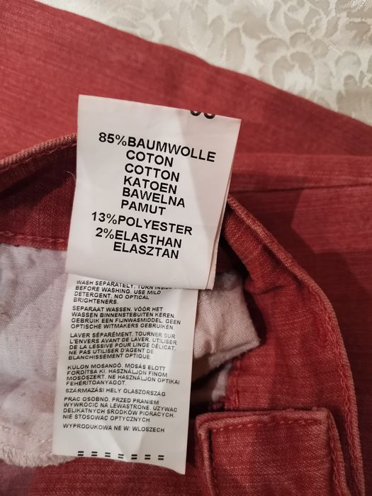Spodnie damskie Angela Dolly, rozm 38, ceglaste, wysoki stan