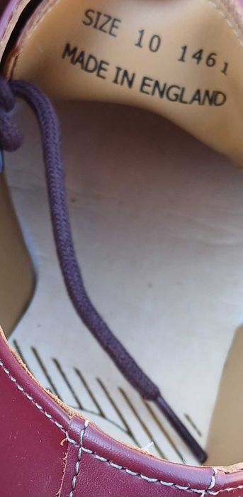 Dr Martens 1461 made in england, rozmiar 10, cherry red, oxblood