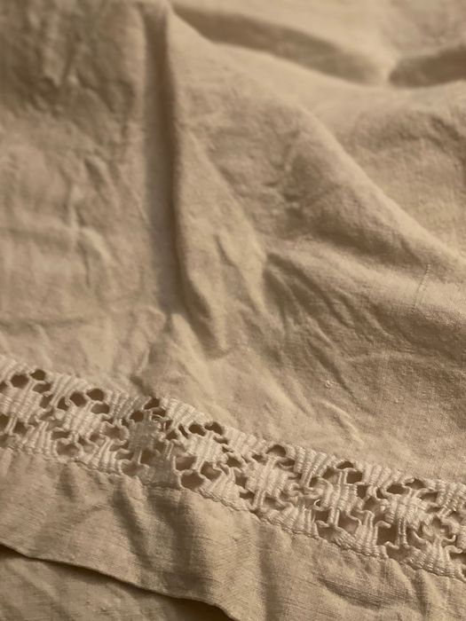Lençol linho grosso antigo