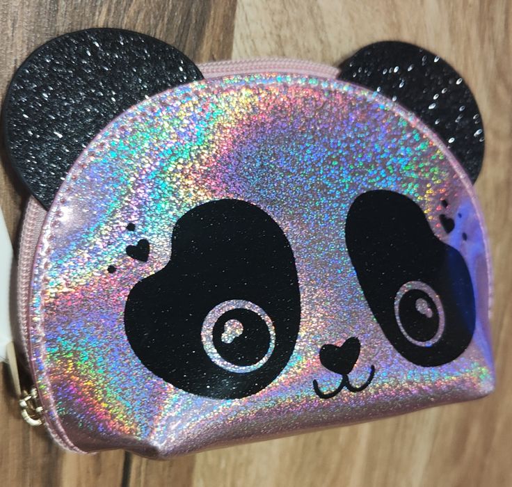 Portfelik dla dziewczynki Miś Holo Różowy