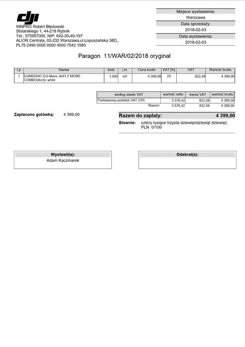 Dron DJI MAVIC AIR Fly more combo