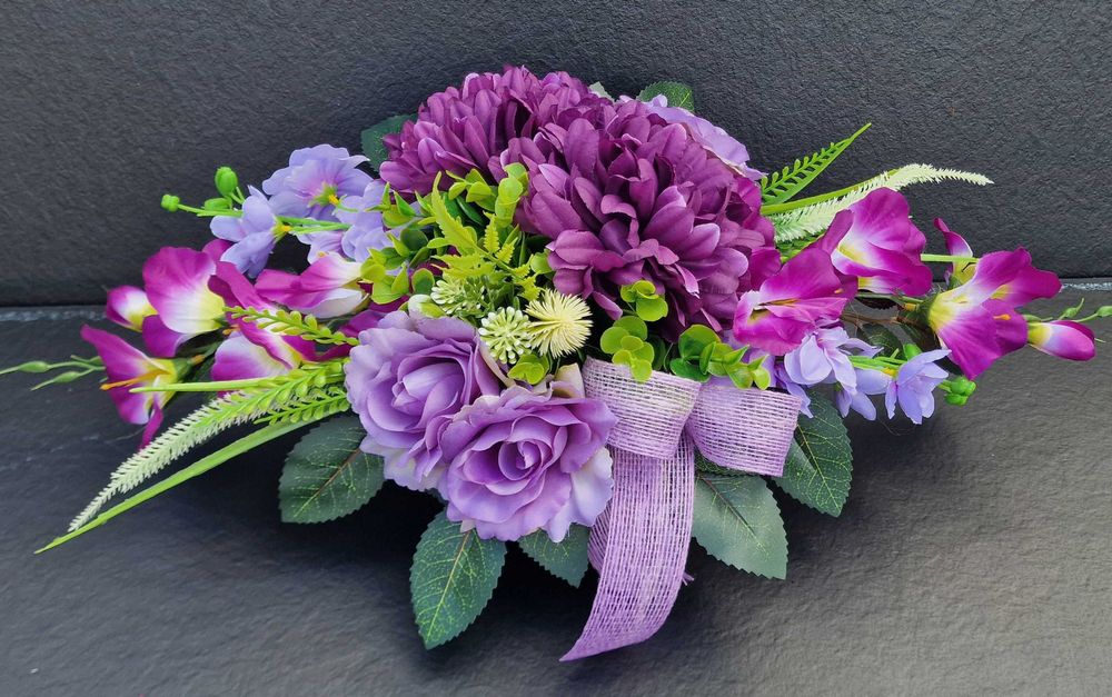 Stroik IKEBANA kompozycja kwiatowa na grób Z313