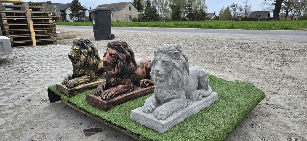 Lew betonowy duży, figura ogrodowa