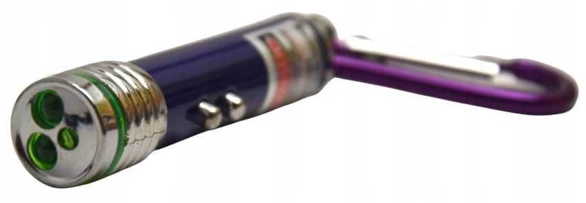 Laser Wskaźnik Laserowy Brelok Latarka Tester UV Ultrafiolet Dla Kota