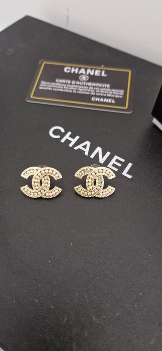 Kolczyki  złote chan  -el  nowe cc polecam