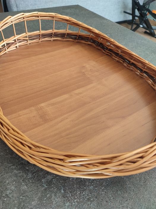 Kosz prezentowy, kosz na prezenty, Taca wiklinowa kosz wiklinowy 52 cm