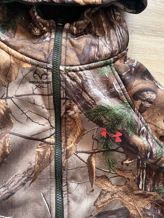 REALTREE camo hoodie Under Armour logo zip реалтри худи кофта