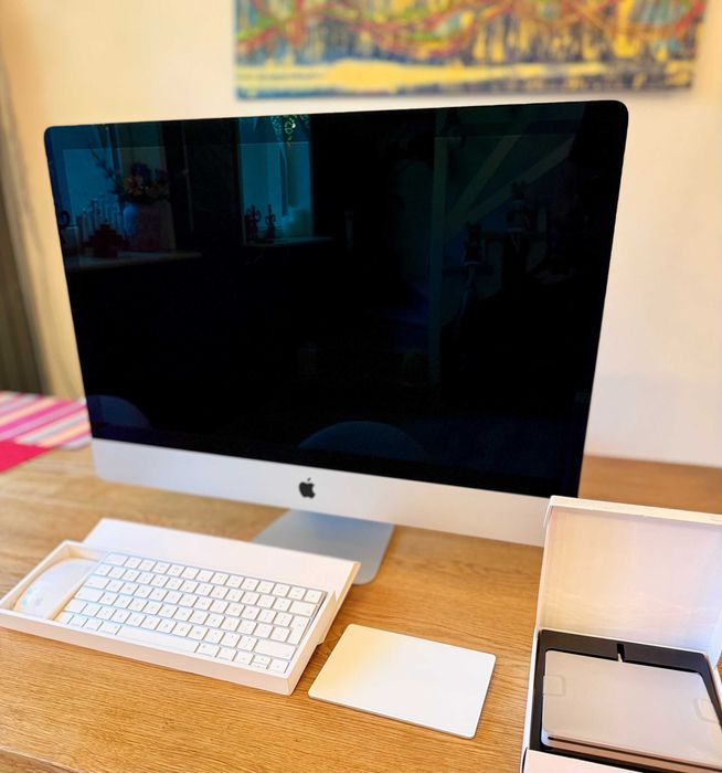 Apple iMac 27” Retina 5K 2020; i7; 40GB; SSD; Radeon 8GB; Pełny zestaw