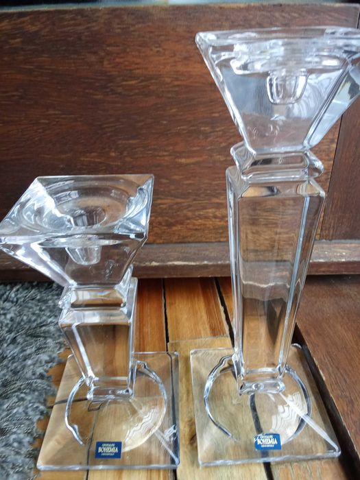 Castiçais de cristal da Boémia