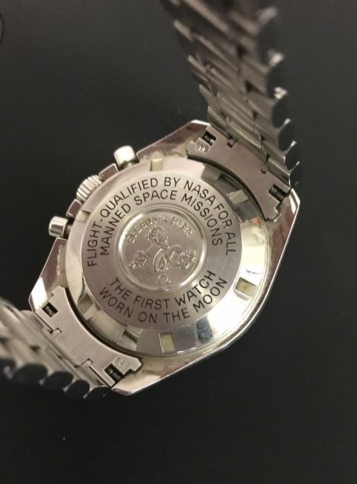 Omega speedmaster moonwatch com pulseira de aço