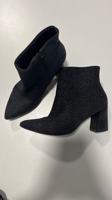 Bota glitter preta