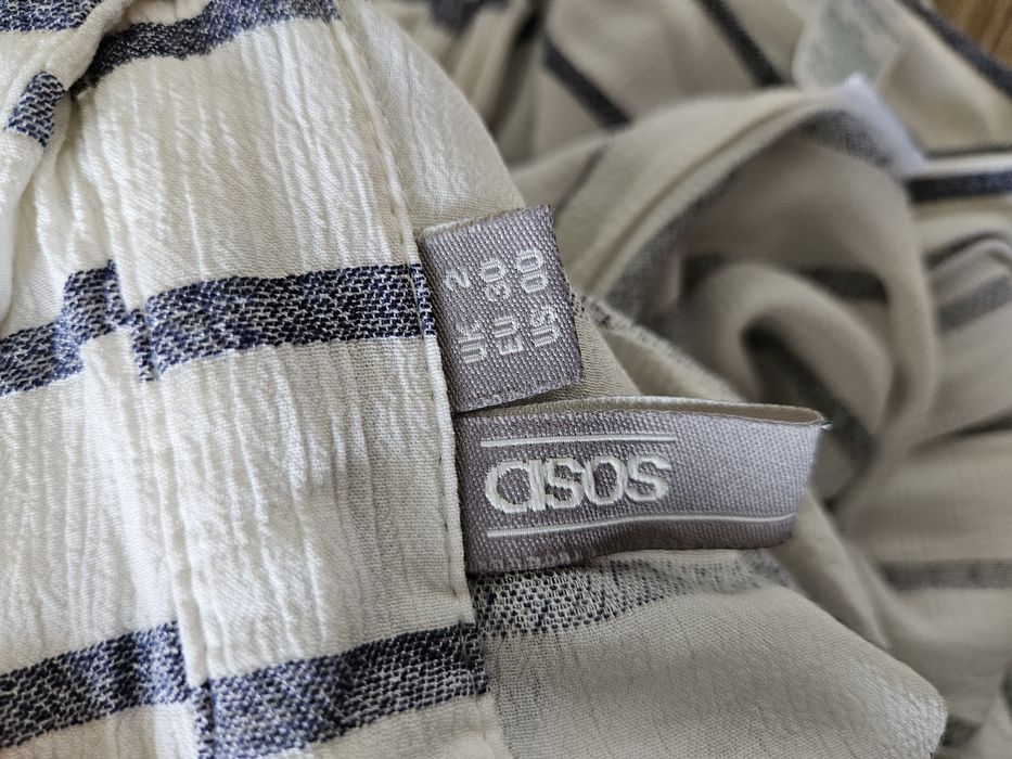 Narzutka kimono plażowe na plażę lato ASOS marynarskie paseczki