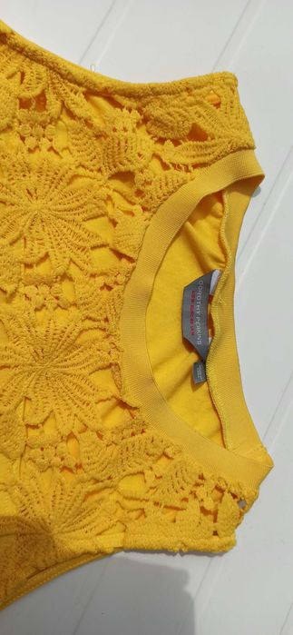 Żółta koronkowa bluzka rozmiar 40 Dorothy Perkins