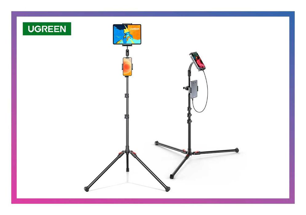 Штатив для планшета та телефона 2в1 UGREEN высокий трипод тренога