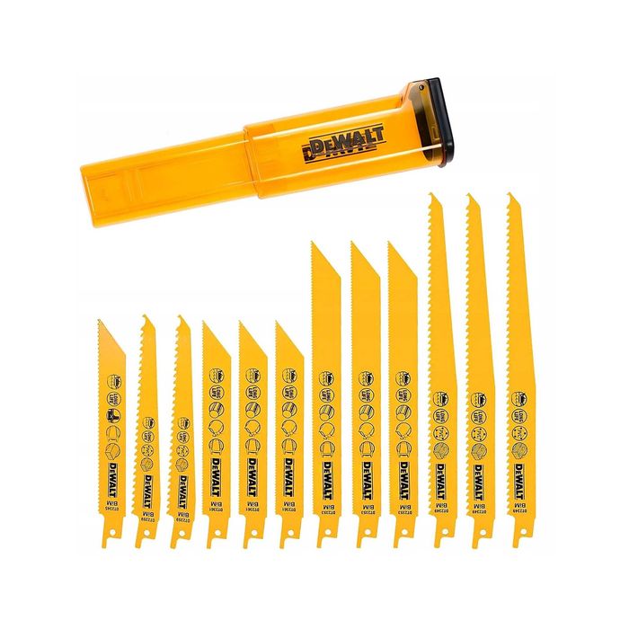 NOWY!! zestaw 12 brzeszczotów DeWalt DT2445 do drewna i metalu